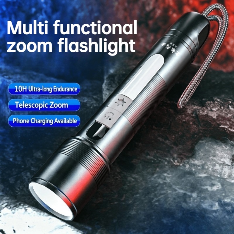 Outdoor Powerbank - Torcia LED Multifunzione Zoomabile con Luce