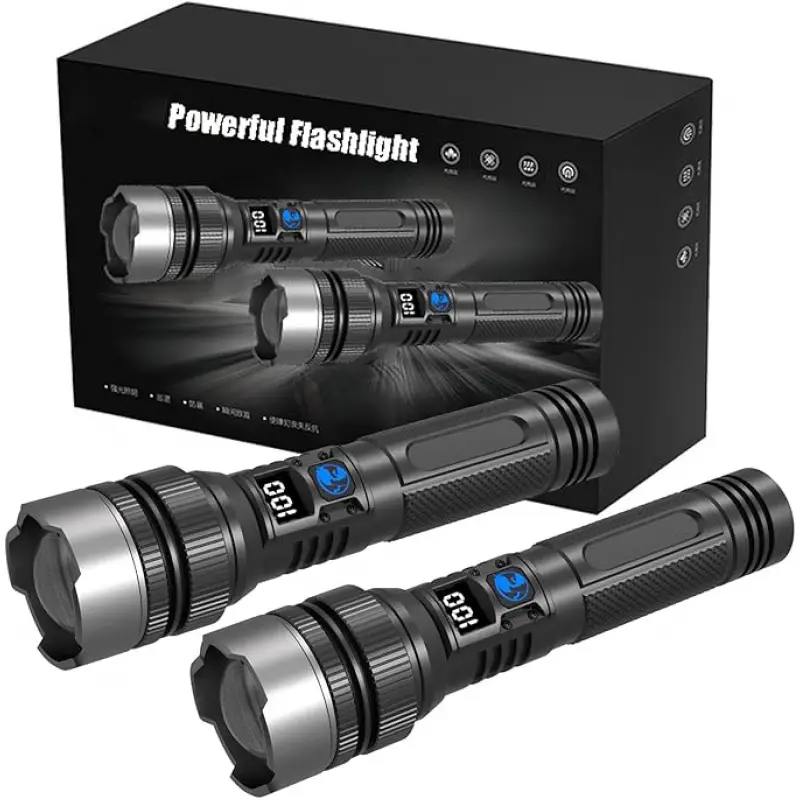 Outdoor Powerbank - Torcia ricaricabile ultraluminosa, torcia compatta e