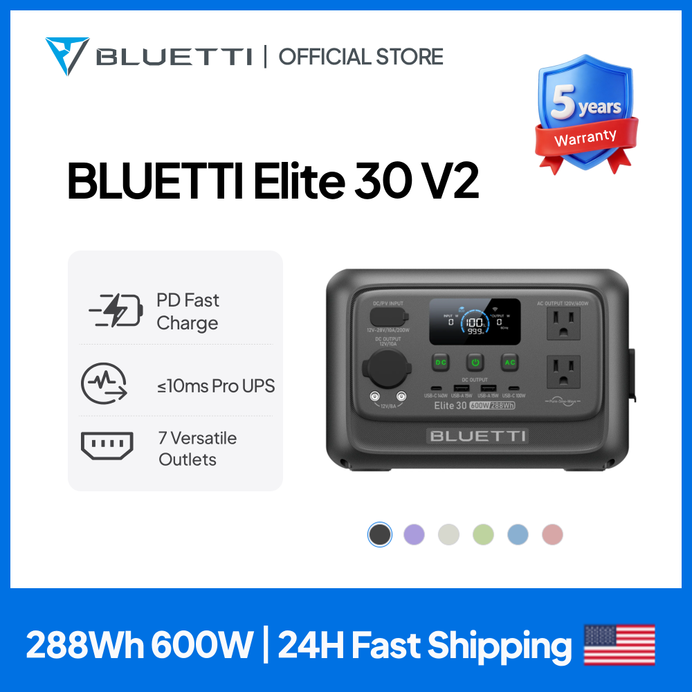 Outdoor Power Source - 【Rinnovato】BLUETTI Elite 30 V2 Stazione di