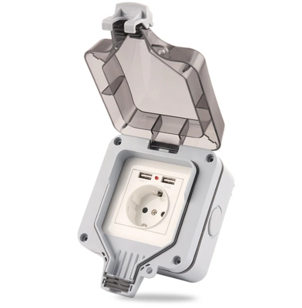 Outdoor Usb Power Outlet - Presa a Muro Impermeabile IP66 Standard