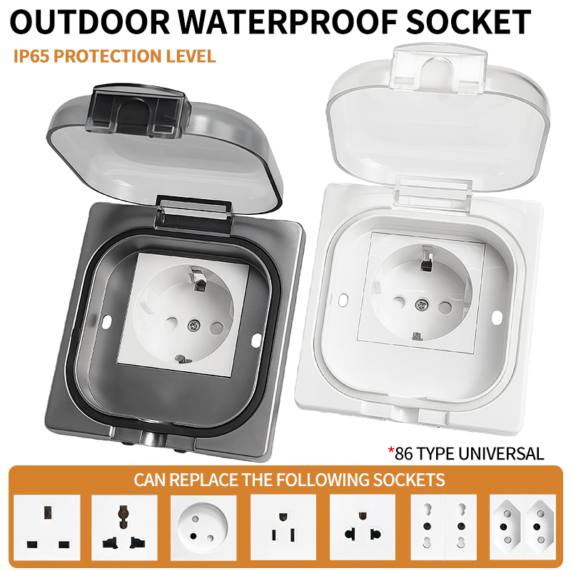 Outdoor Powerwall - Presa esterna impermeabile IP65, piastra a