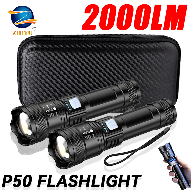 Outdoor Powerbank - Torcia tattica a LED 2000LM Torcia