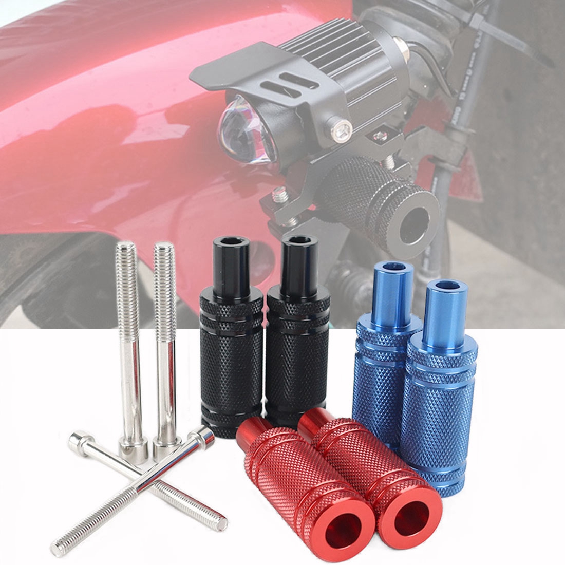 Outdoor Power Xtreme - Supporto Regolabile per Faro Moto, Staffa
