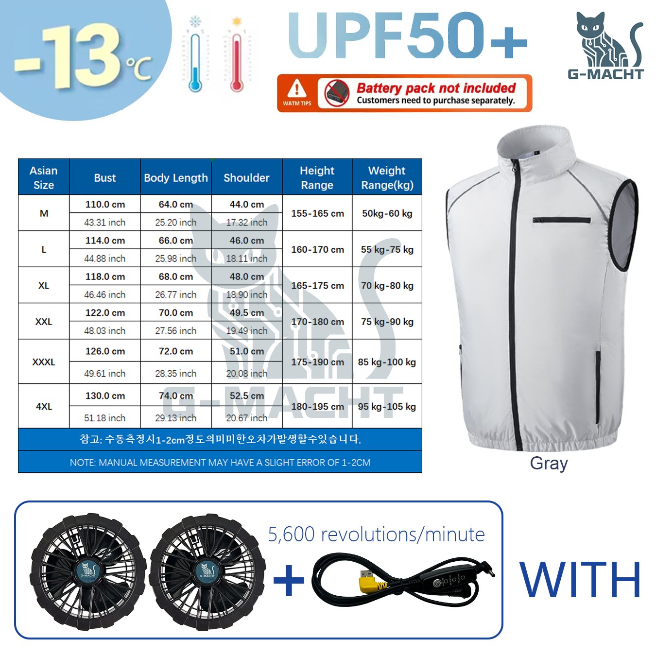 Gilet con Ventilatore USB G-MA - Outdoor Power Not Working recensione e prezzo