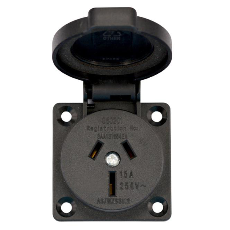 2 pz nero 10A 15A Australia Ou - Outdoor Power Receptacle recensione e prezzo