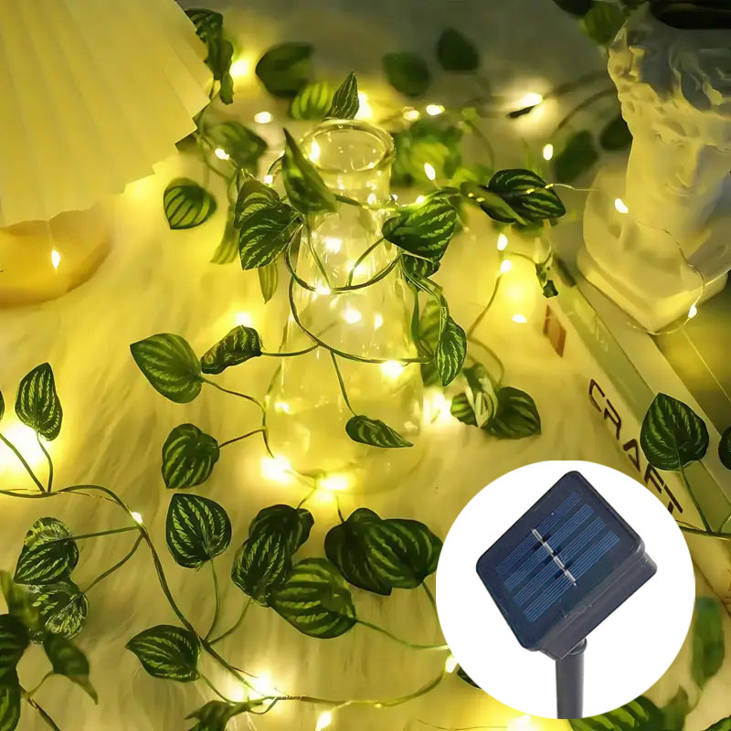 Luci a LED a Festone con Fogli - Outdoor Power And Plant recensione e prezzo