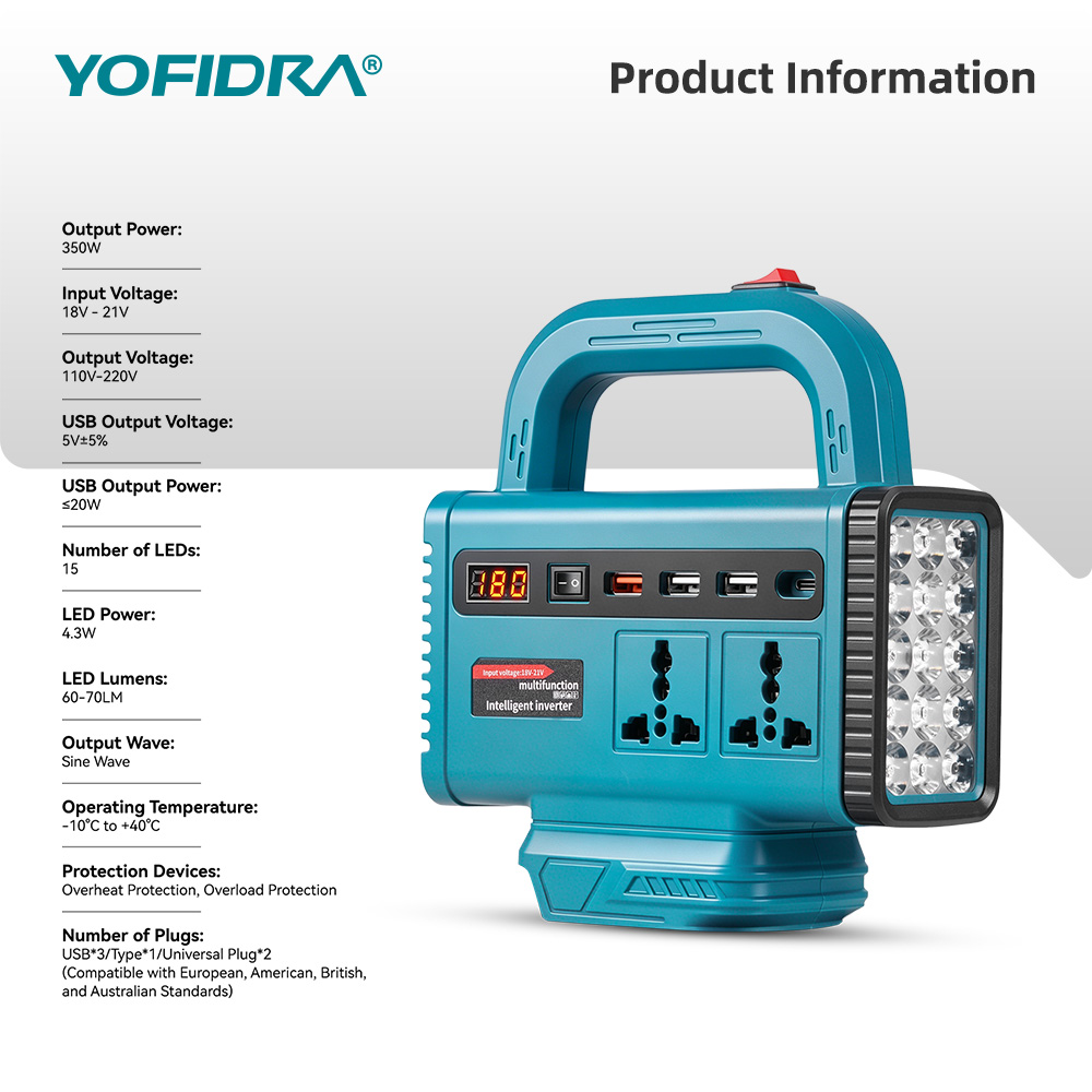 Inverter di potenza portatile  - Outdoor Usb Power Outlet recensione e prezzo