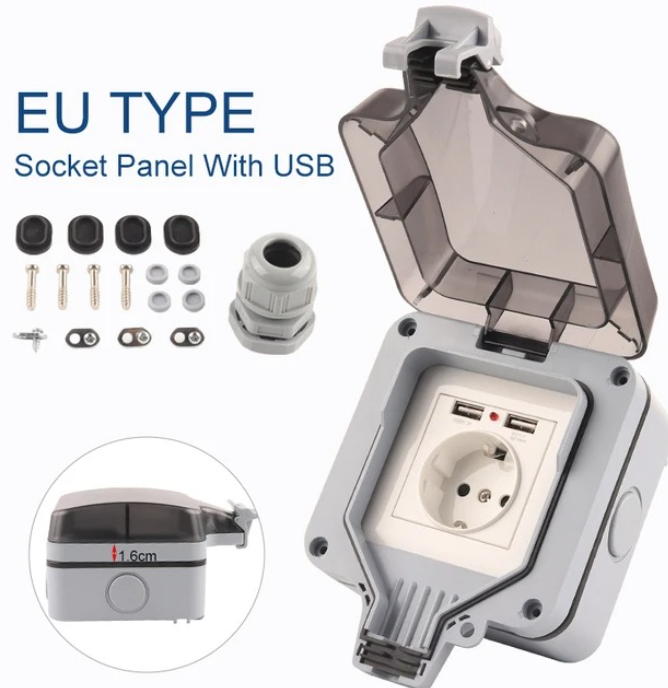 Presa a Muro Impermeabile IP66 - Outdoor Usb Power Outlet recensione e prezzo