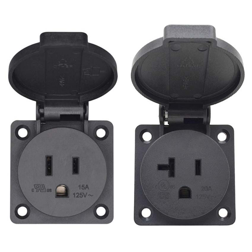 Nero 125V 15A 20A IP44 CE Amer - Outdoor Power Receptacle recensione e prezzo
